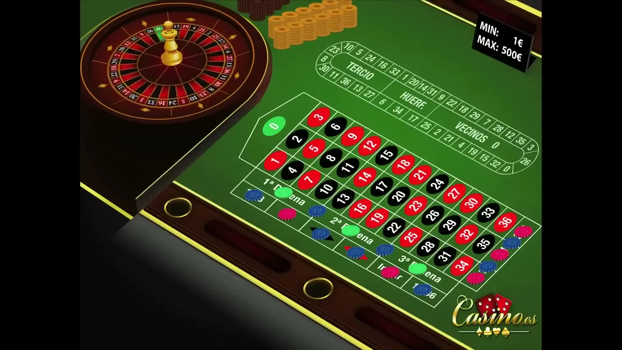 Comparativa visual de la ruleta europea y americana